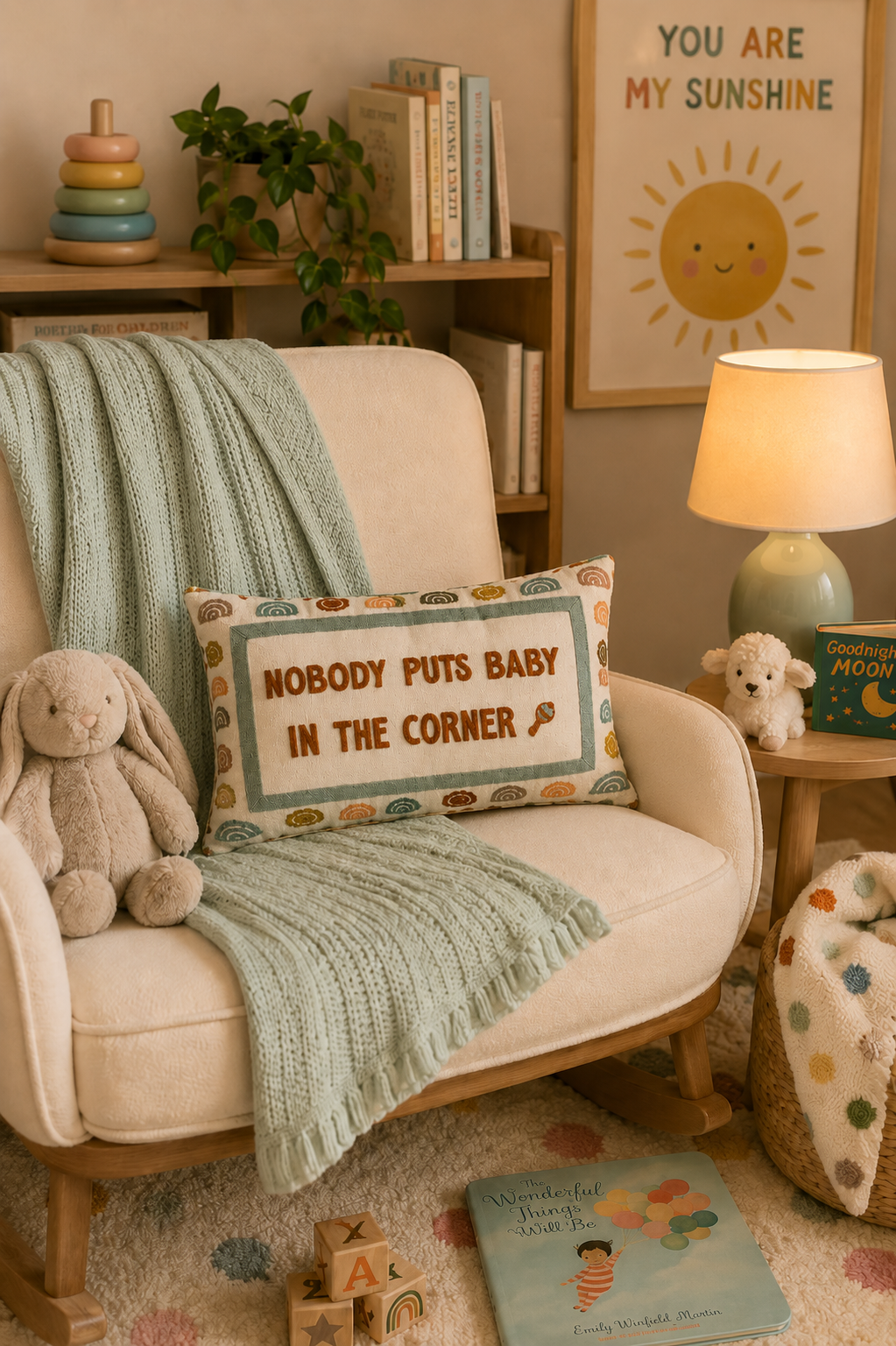 Nobody Puts Baby In The Corner Needlepoint Pillow