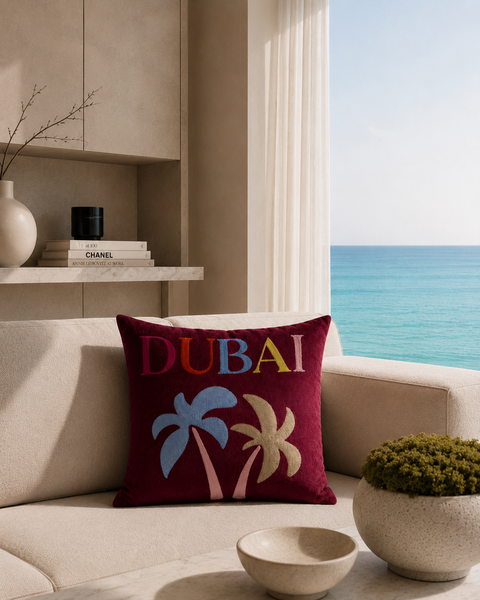 Dubai | Needlepoint Travel Inspired Pillow
