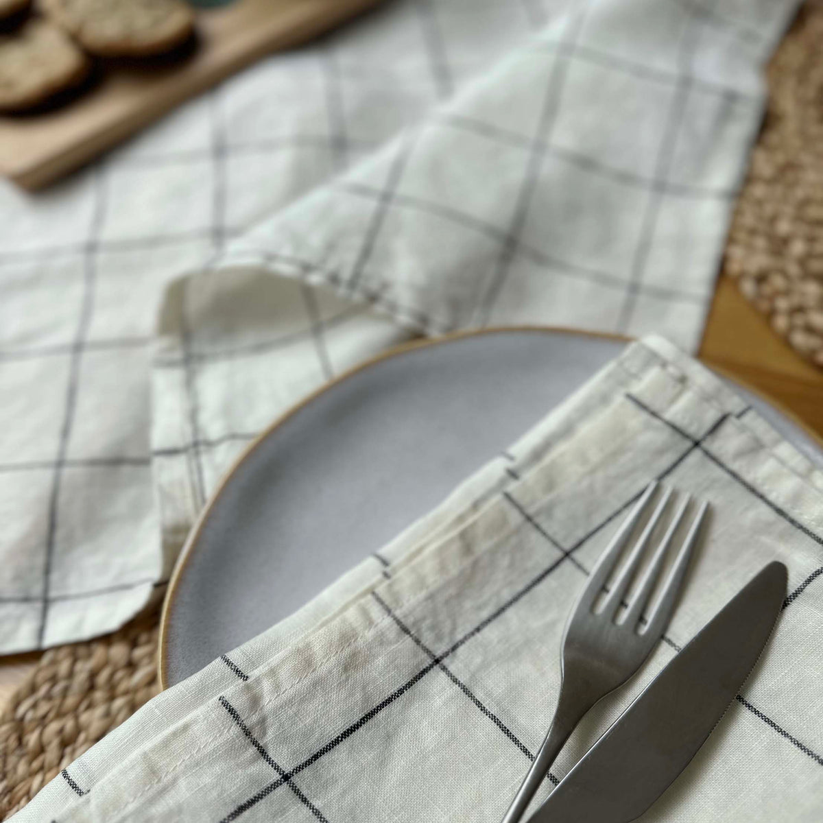 100% Linen Napkins OEKO-TEX® Certified – Khaki X2