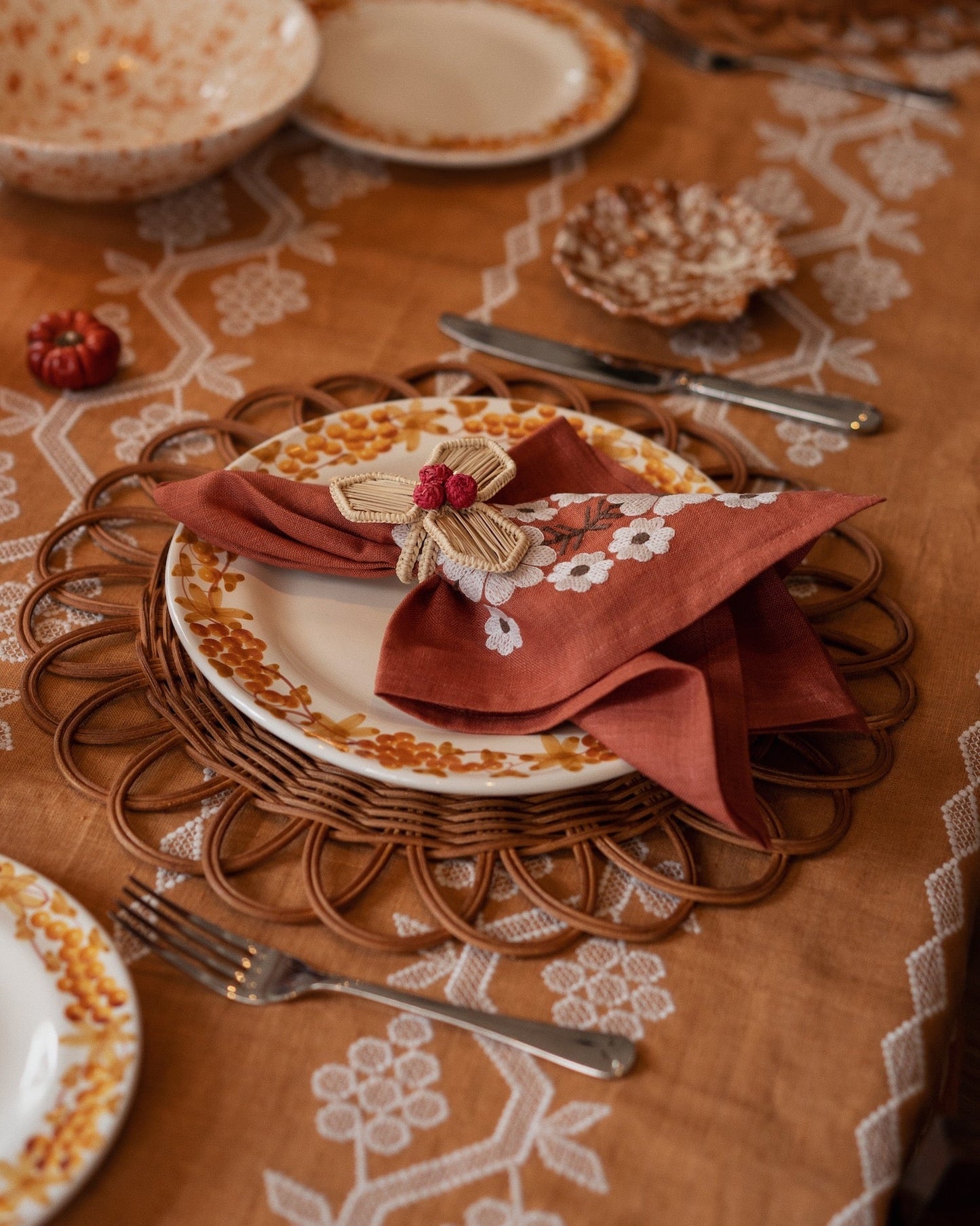 Christmas Holly Napkin Rings (set of 4)