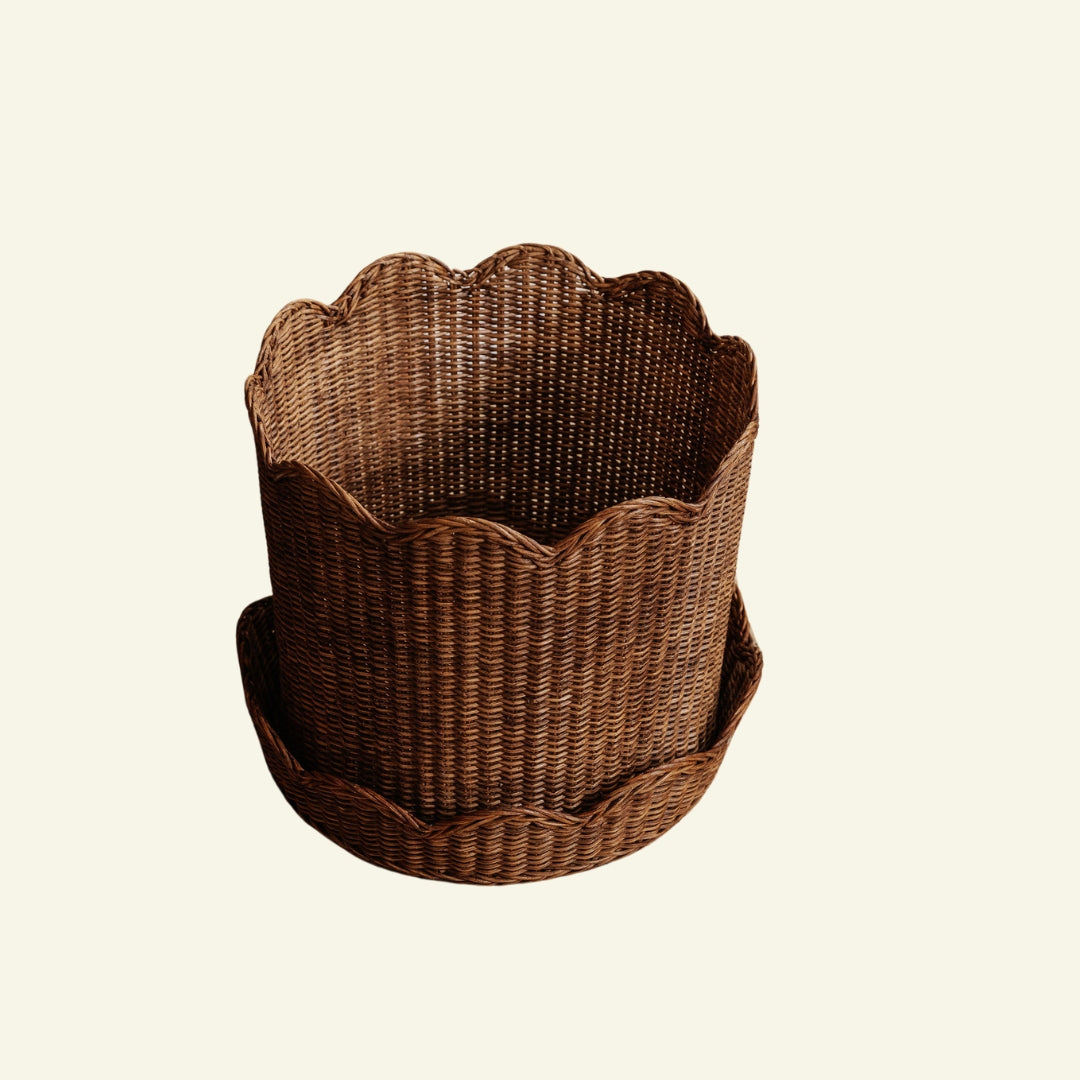 Clara Rattan Bin & Planter, Large