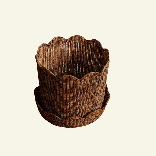 Clara Rattan Bin & Planter, Large