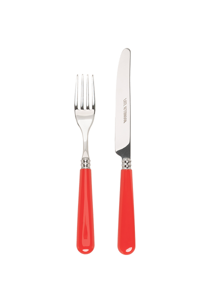 Classic Red Knife and Fork Set