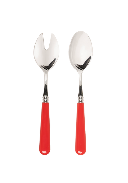 Classic Red Salad Server Set