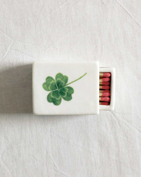Mini Clover’ Ceramic Matchbox