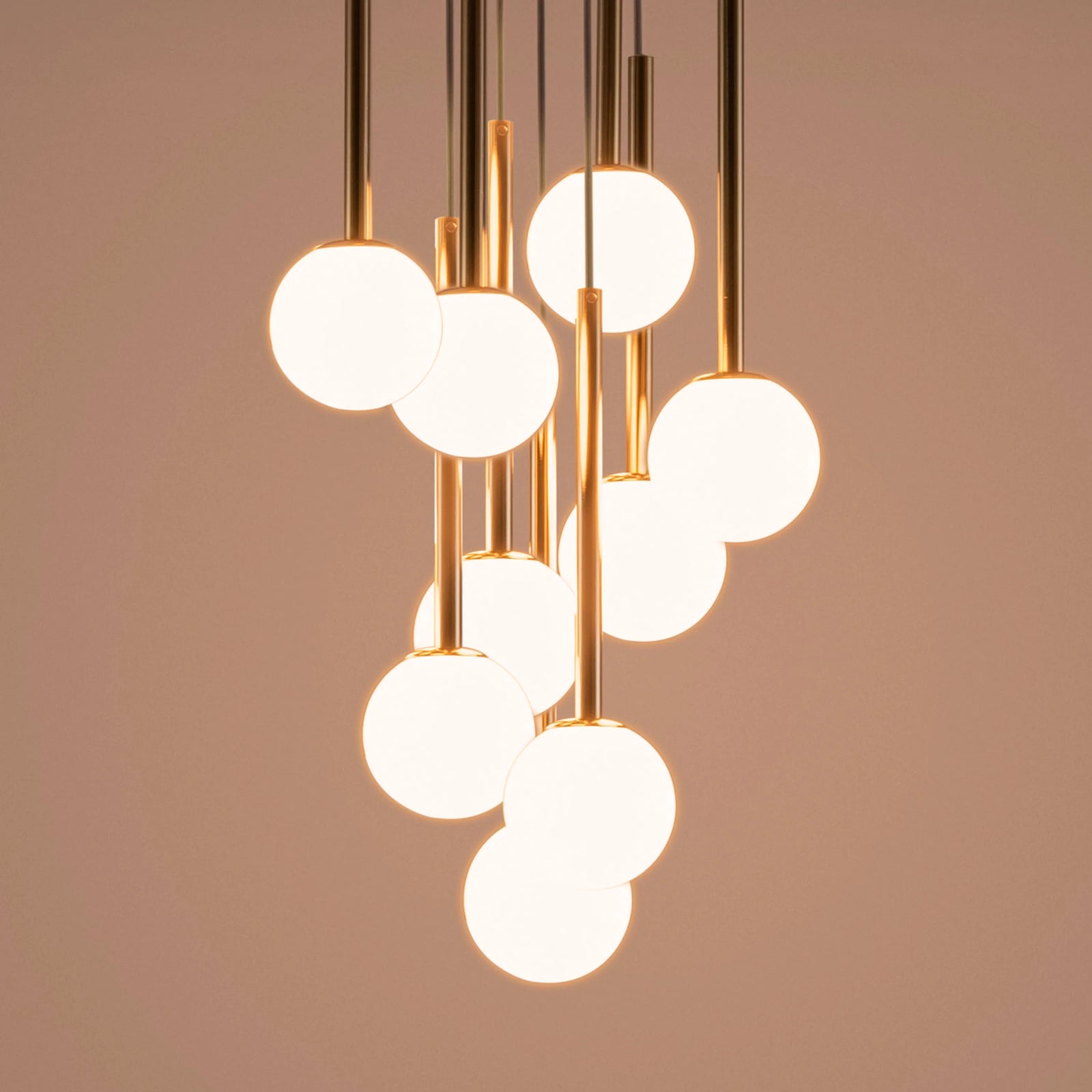 Brass cluster ceiling light