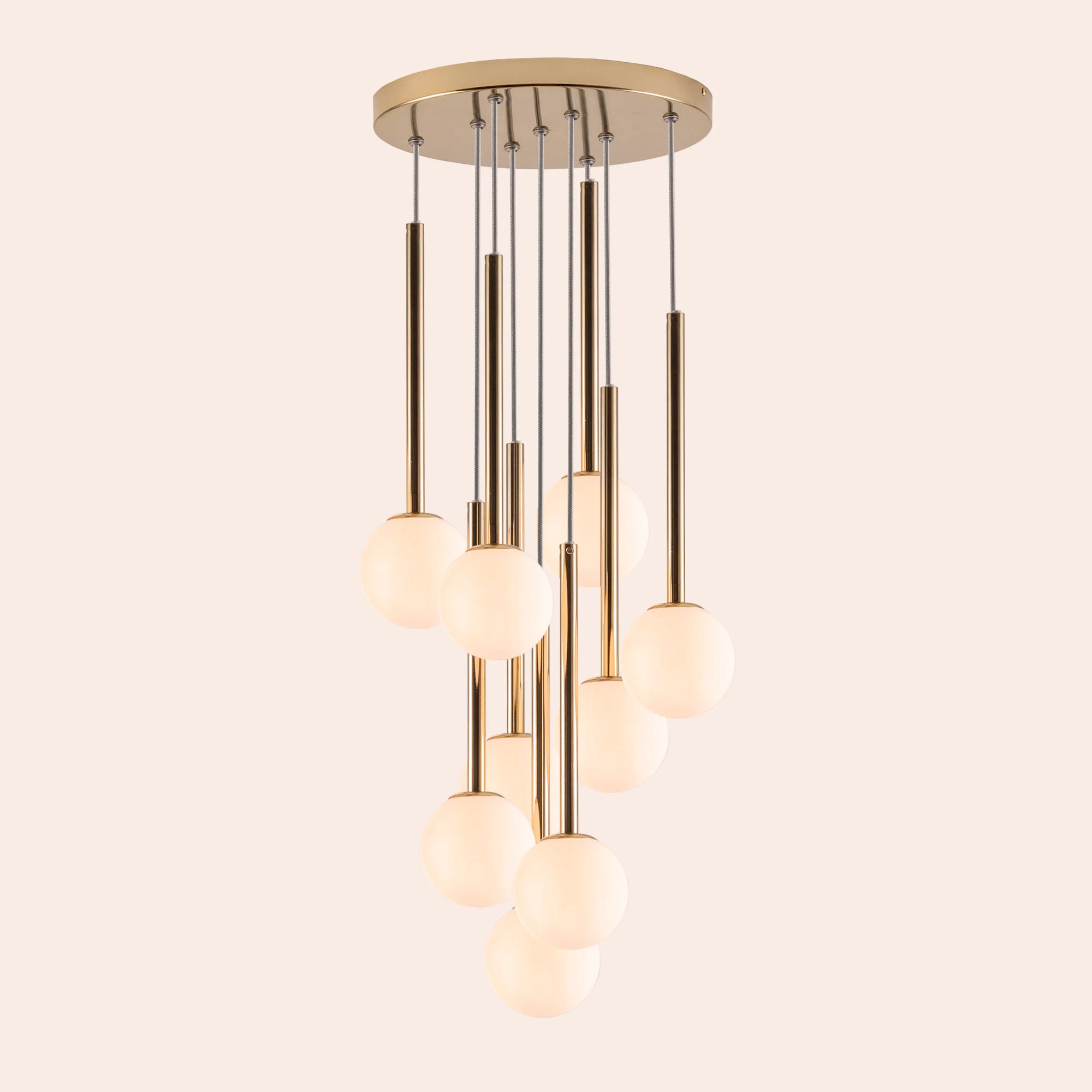 Brass cluster ceiling light