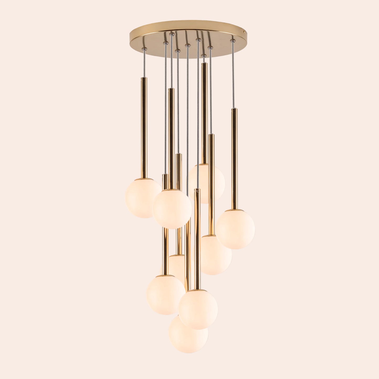 Brass cluster ceiling light