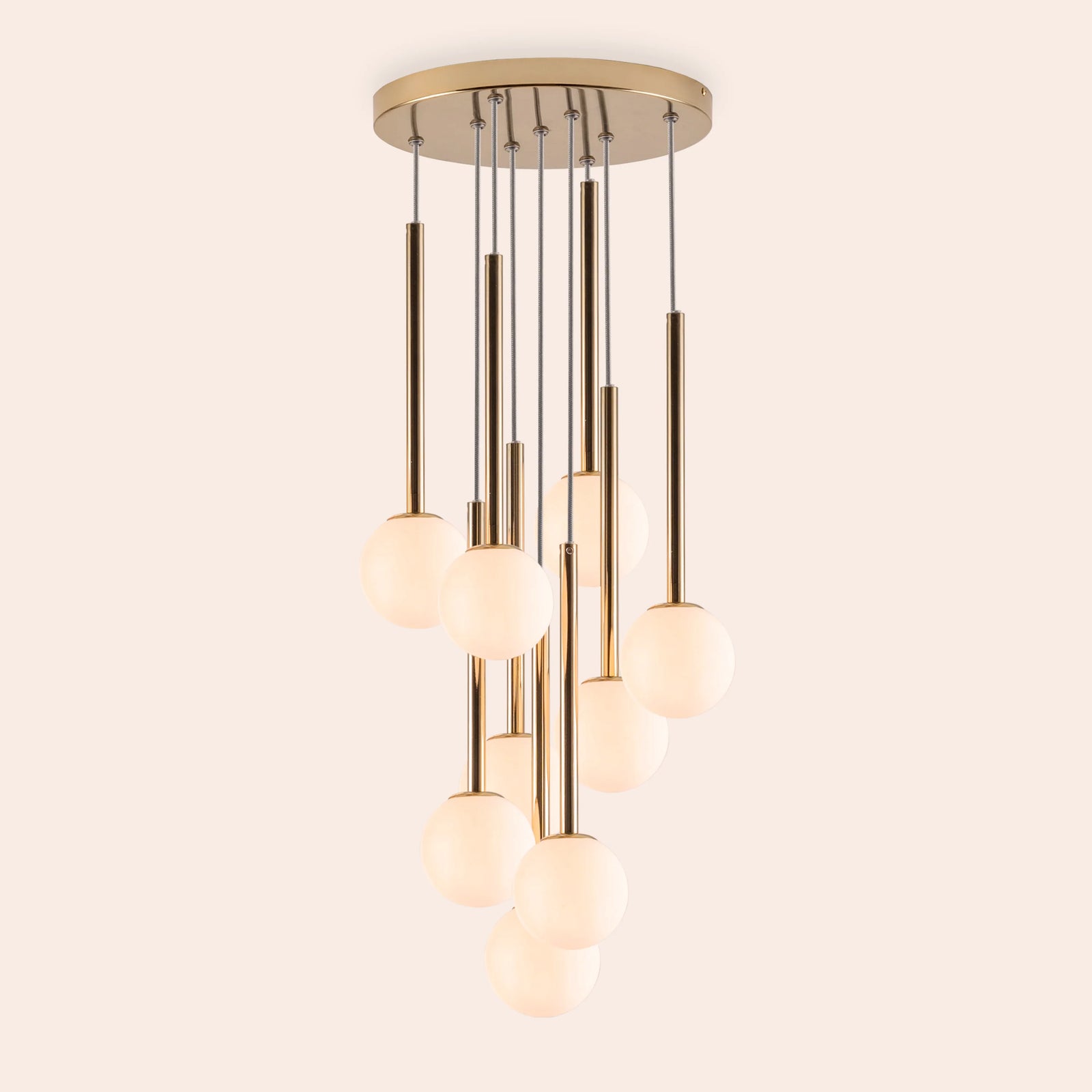 Brass cluster ceiling light