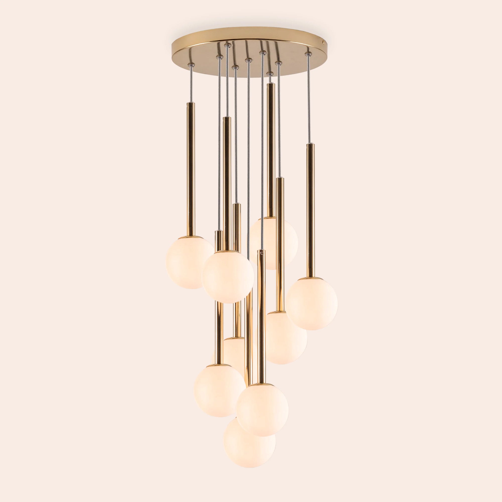 Brass cluster ceiling light
