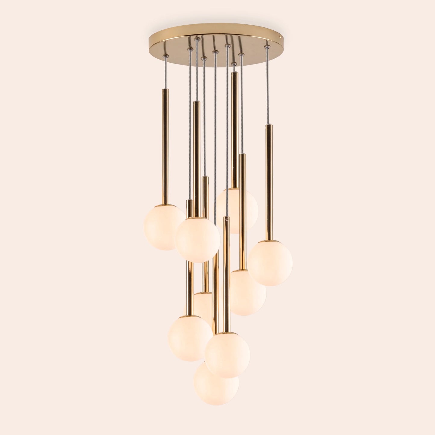 Brass cluster ceiling light