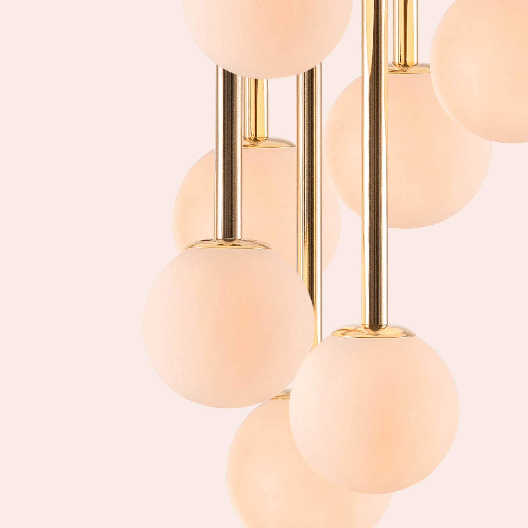 Brass cluster ceiling light