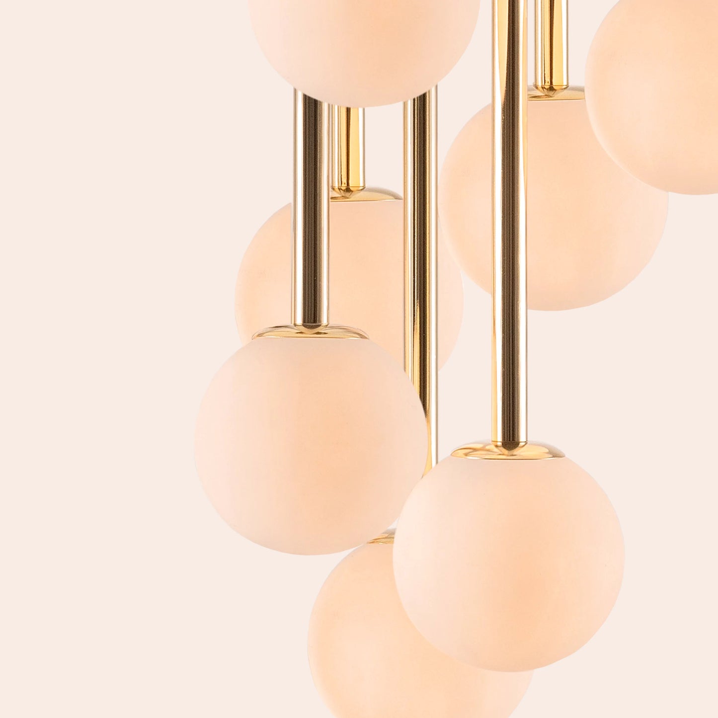 Brass cluster ceiling light