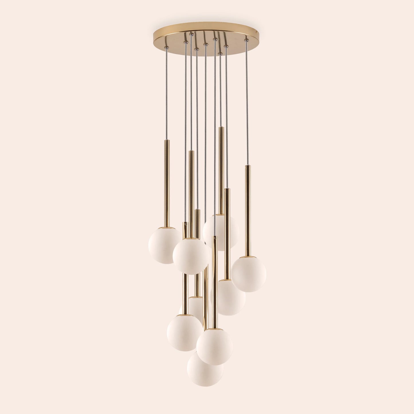 Brass cluster ceiling light