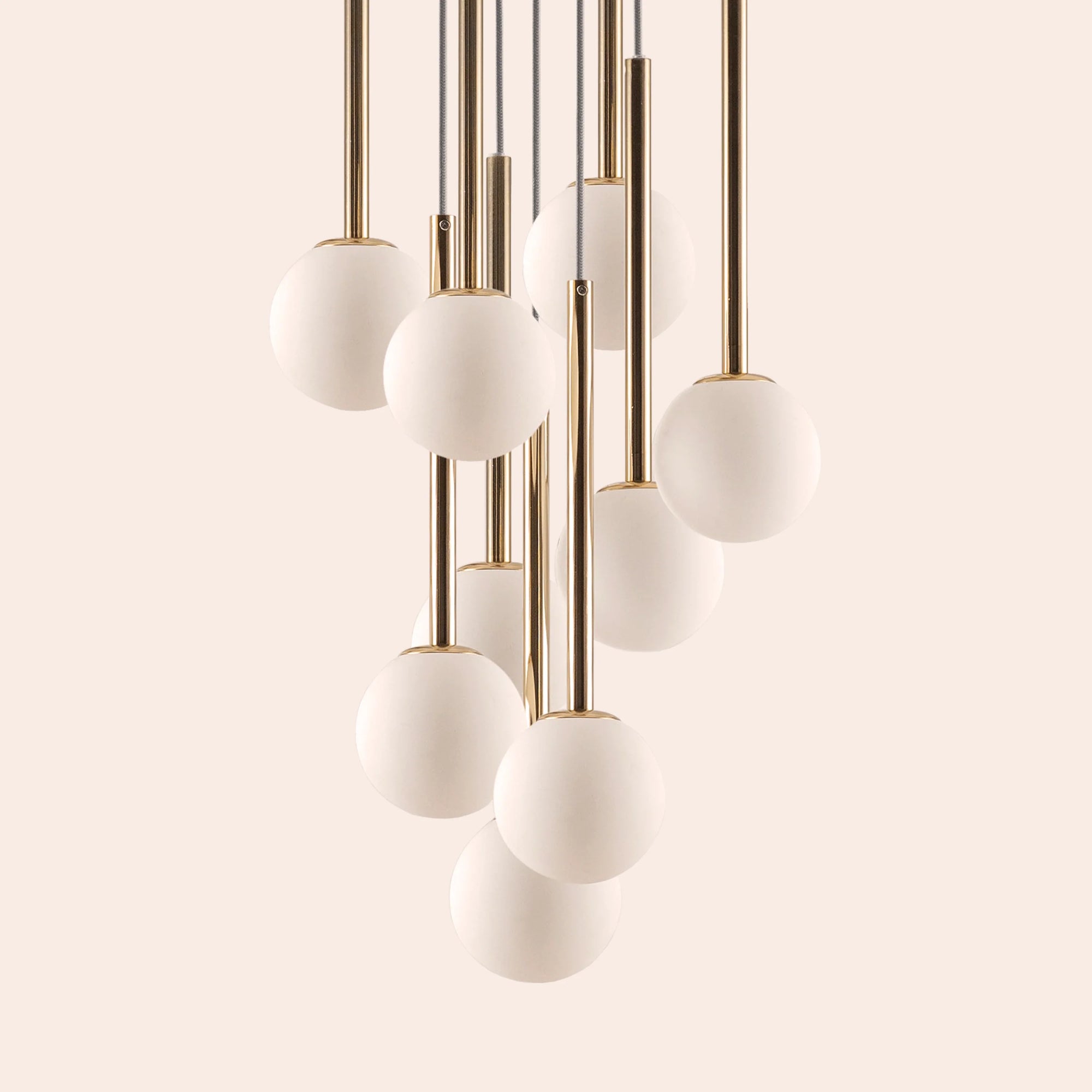 Brass cluster ceiling light