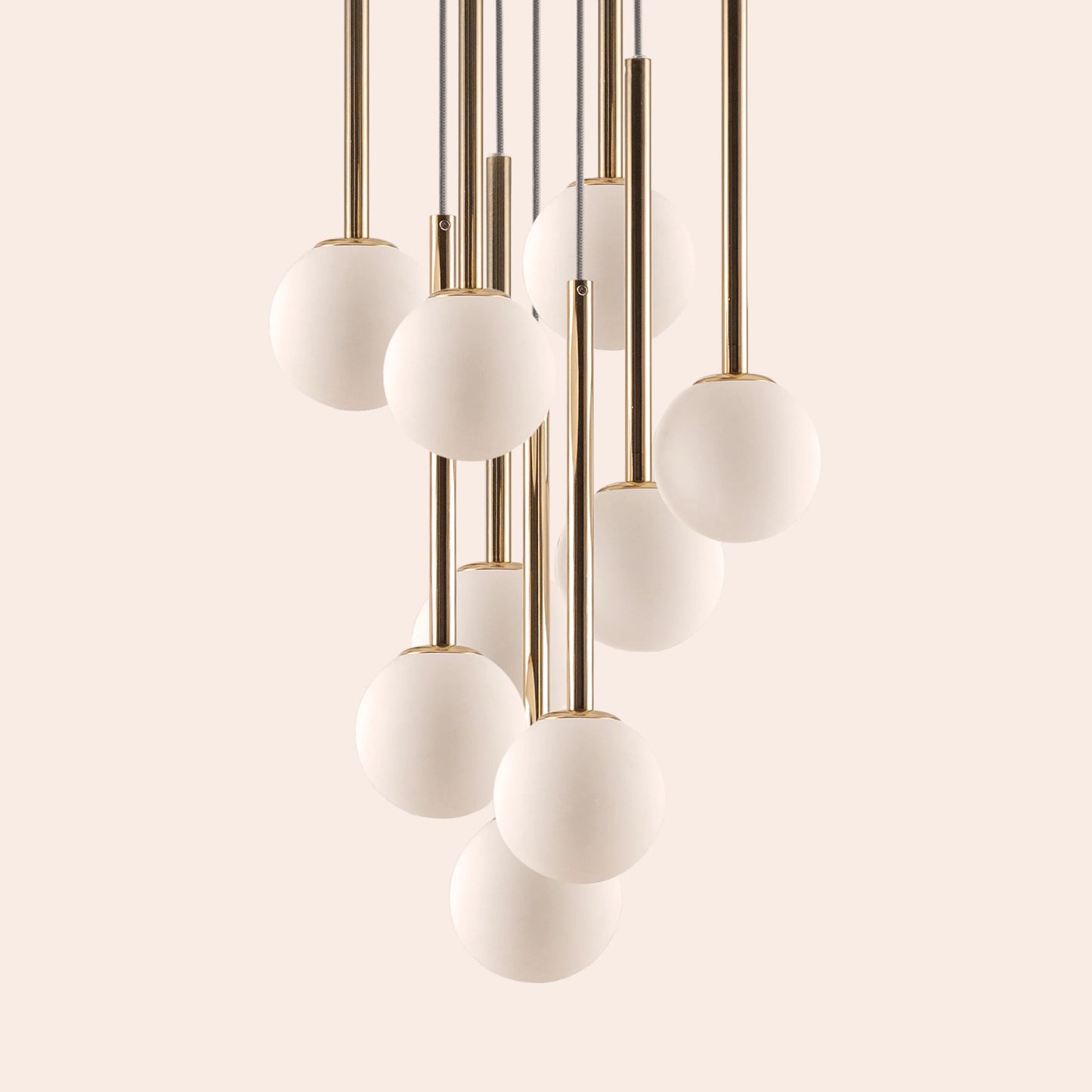 Brass cluster ceiling light