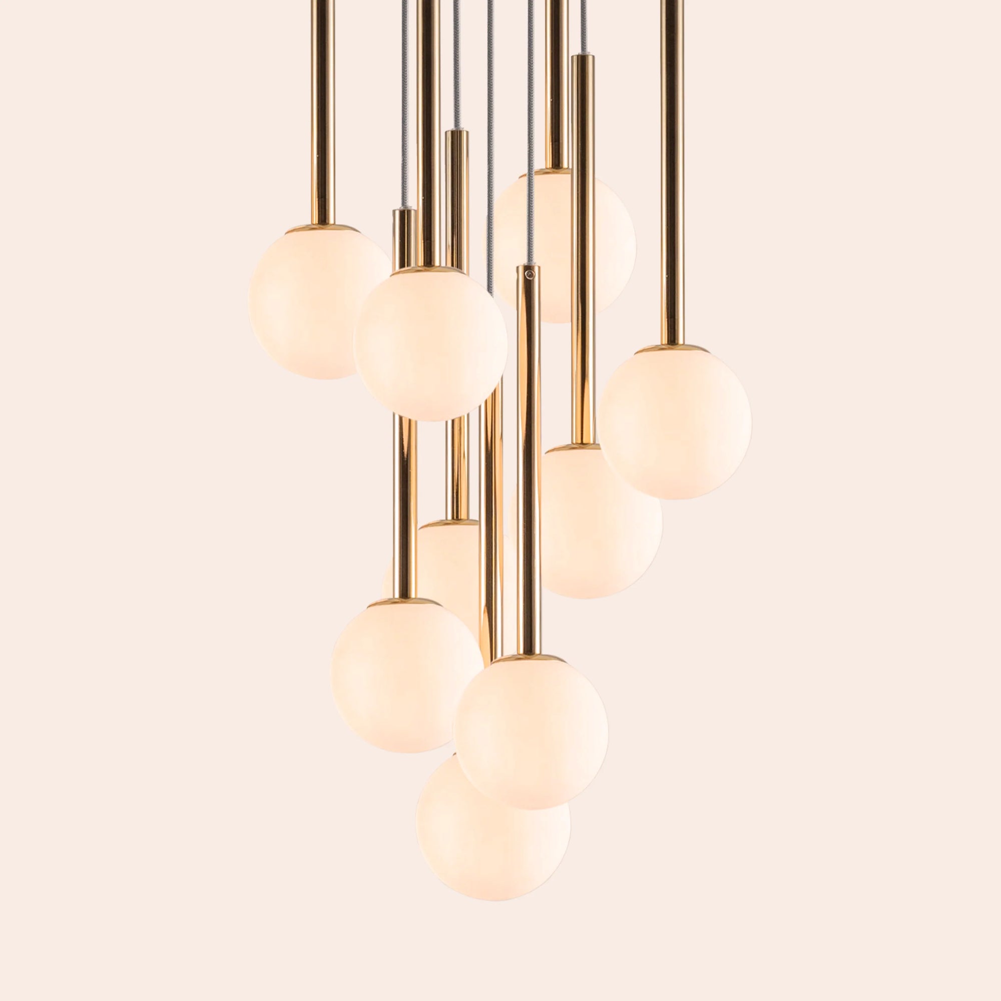 Brass cluster ceiling light