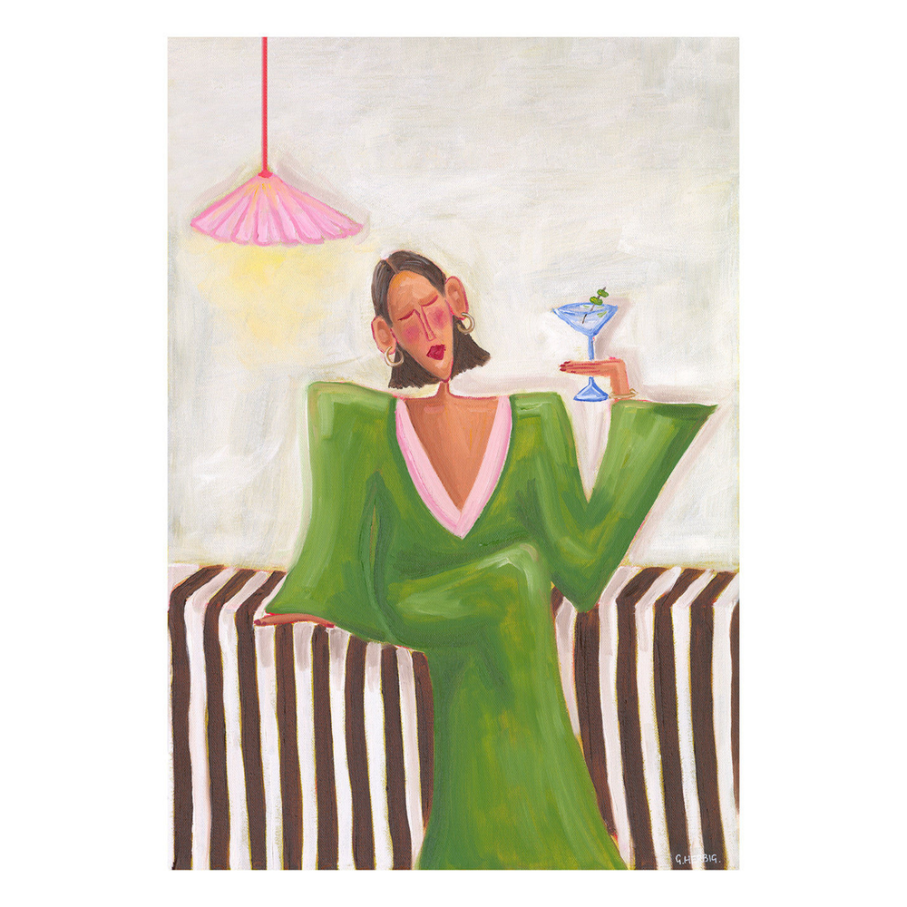 Martini in the Bedroom Art Print