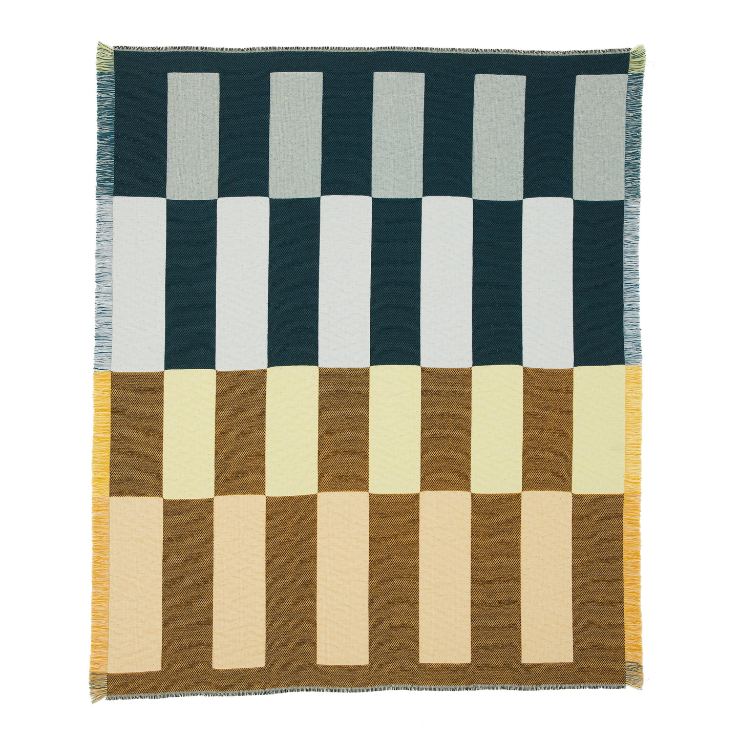 Dash Blanket Teal + Yellow