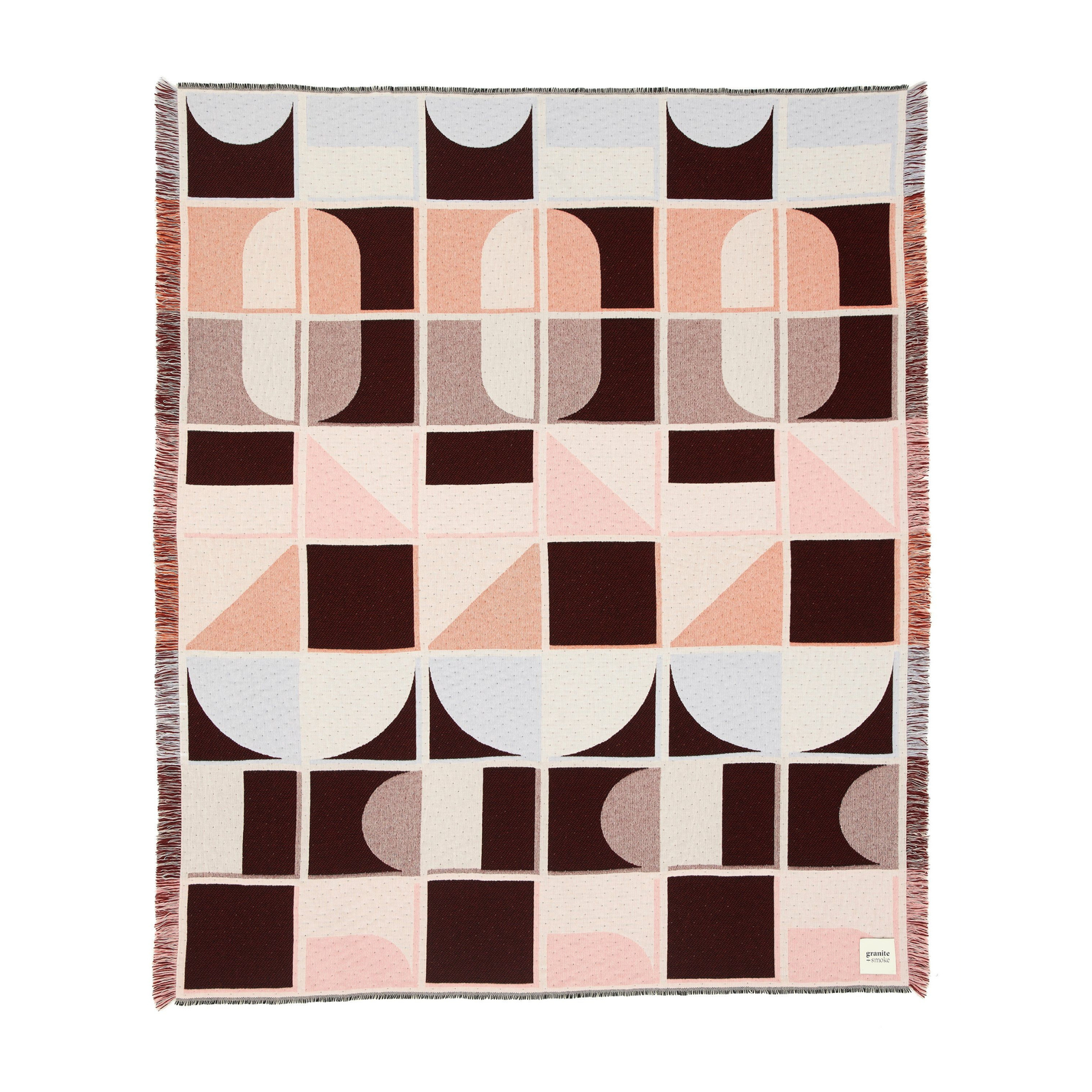 Grid Blanket Pink + Maroon