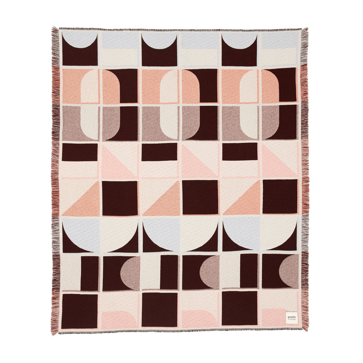 Grid Blanket Pink + Maroon