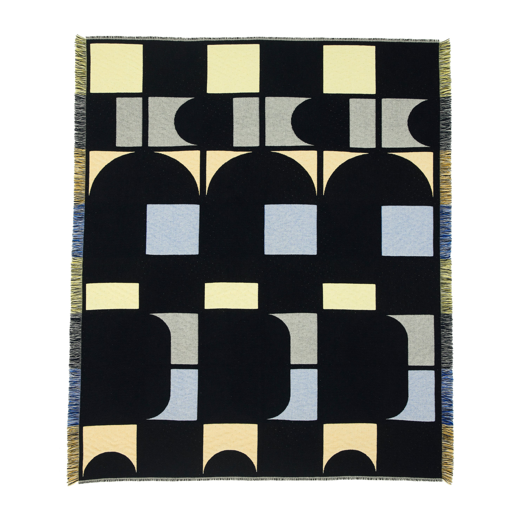 Grid Blanket Blue + Yellow