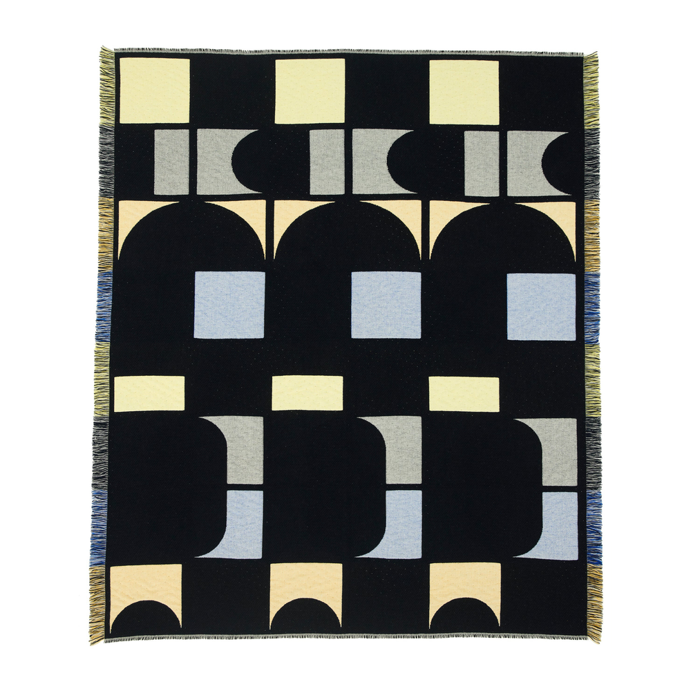 Grid Blanket Blue + Yellow