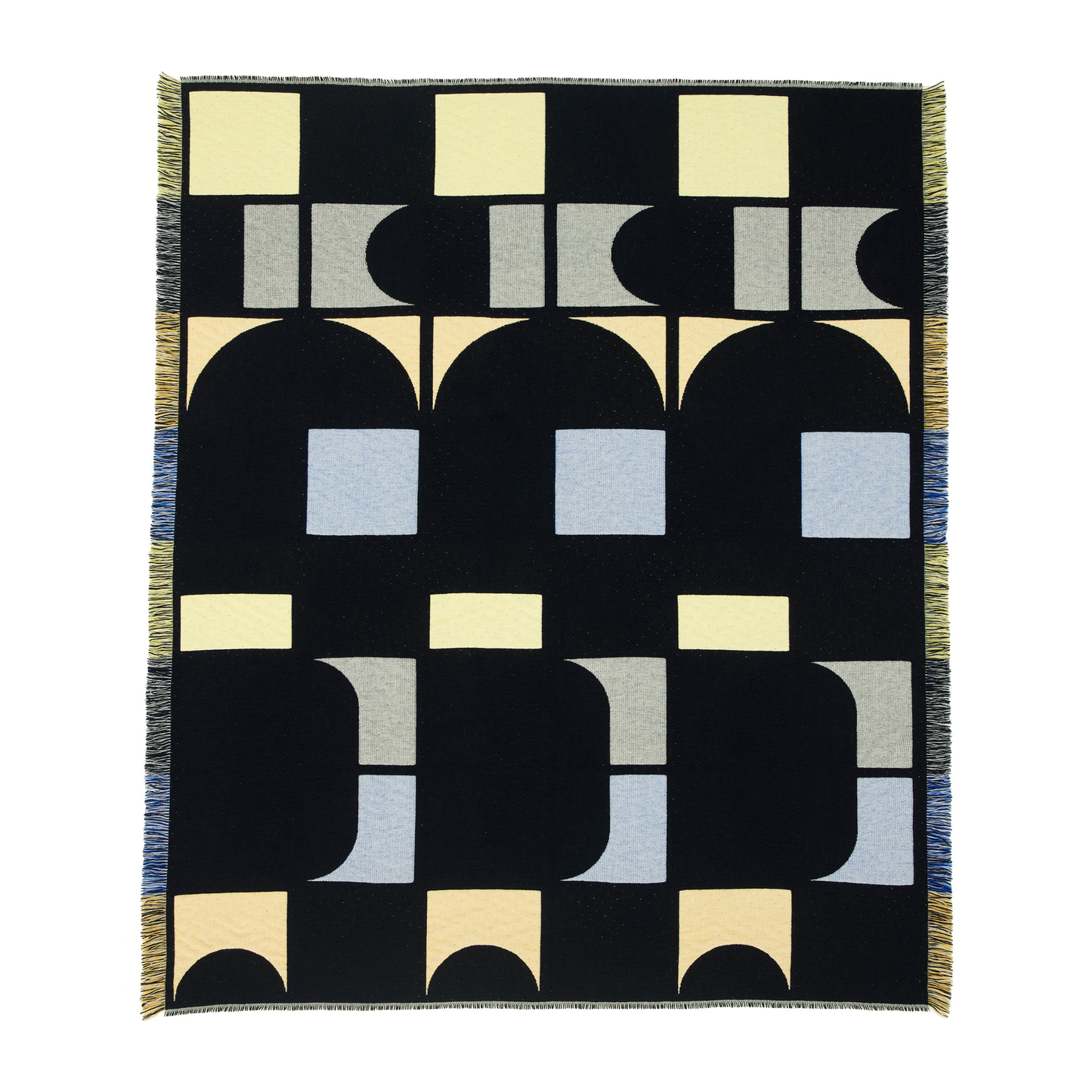 Grid Blanket Blue + Yellow