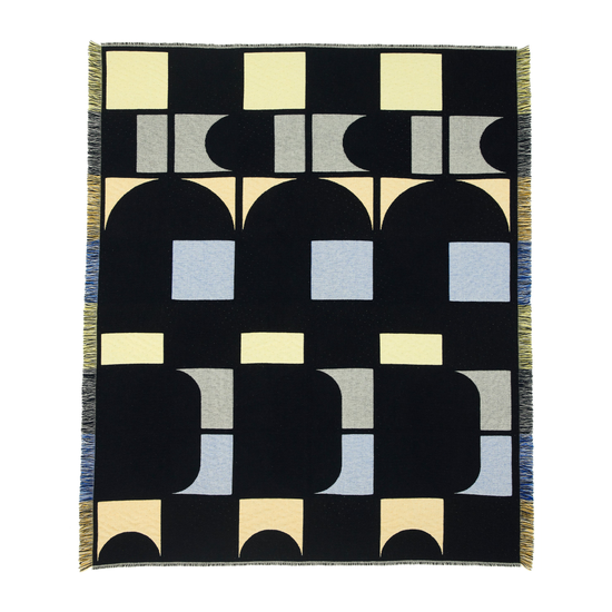 Grid Blanket Blue + Yellow