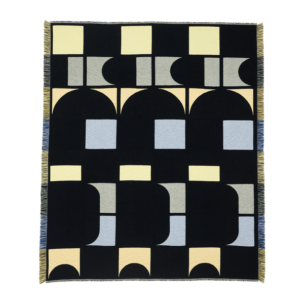 Grid Blanket Blue + Yellow
