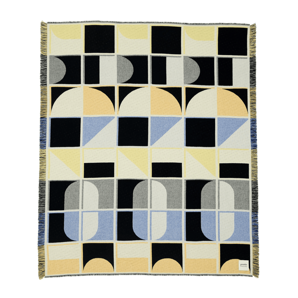 Grid Blanket Blue + Yellow
