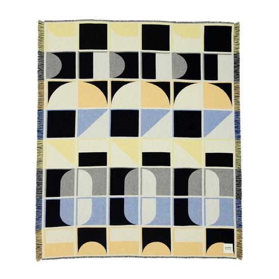 Grid Blanket Blue + Yellow