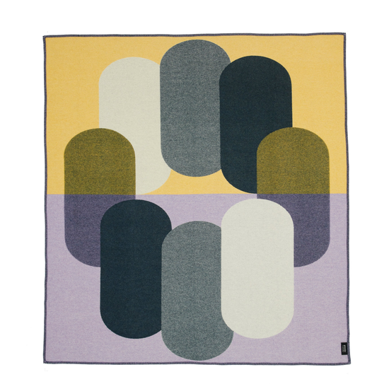 Gradient Pill Blanket Teal, Lilac + Yellow