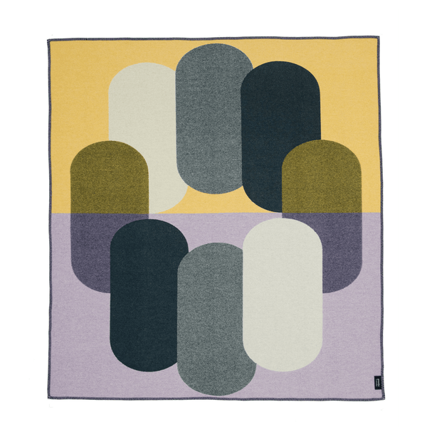Gradient Pill Blanket Teal, Lilac + Yellow