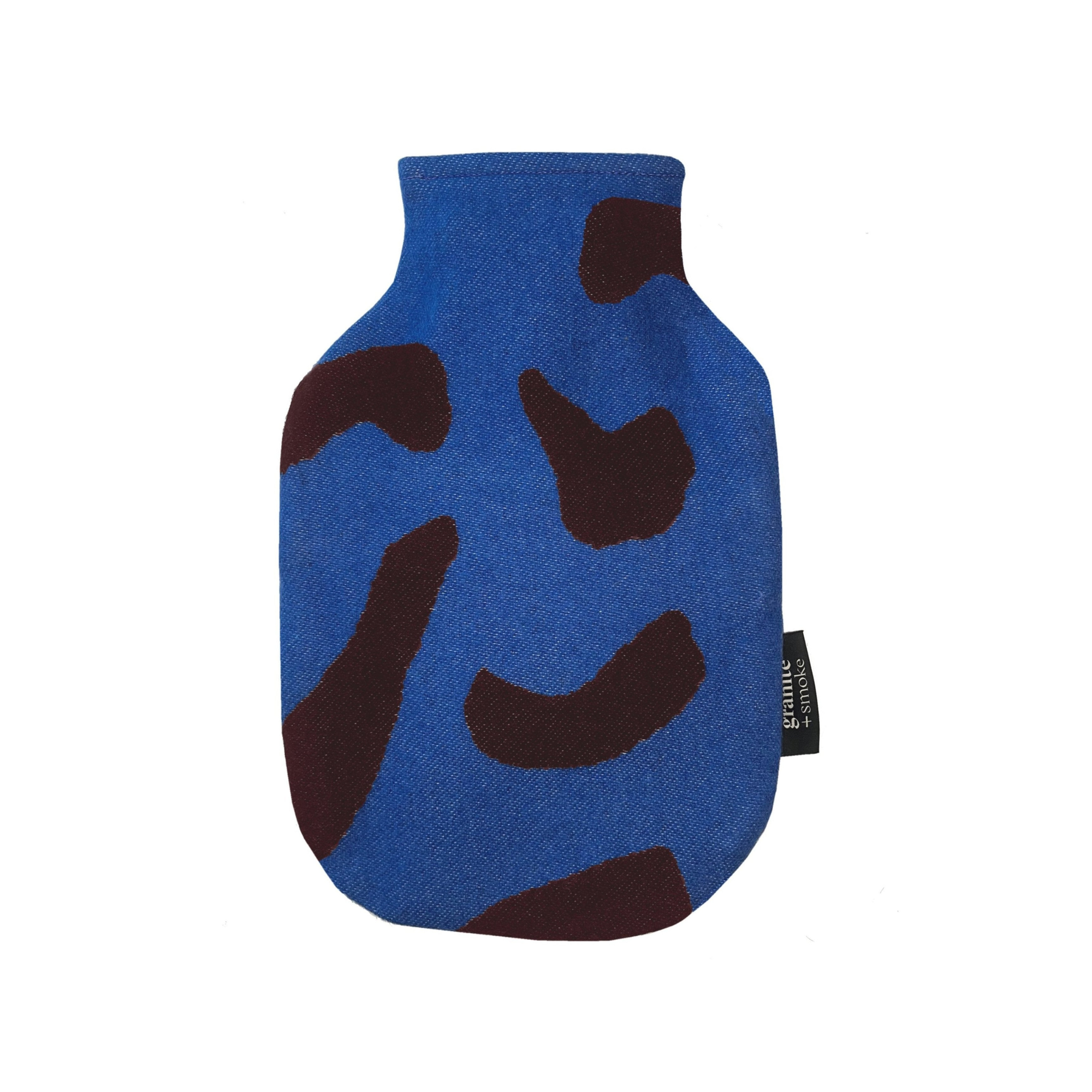 Blue + Maroon Scatter Hot Water Bottle