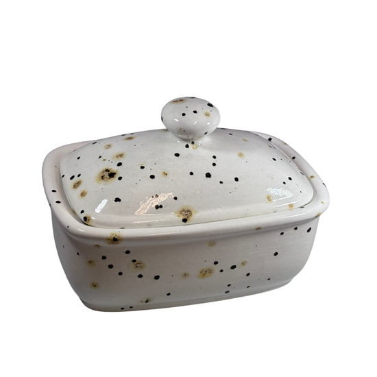 Butter Dish with Lid - Confetti Glaze