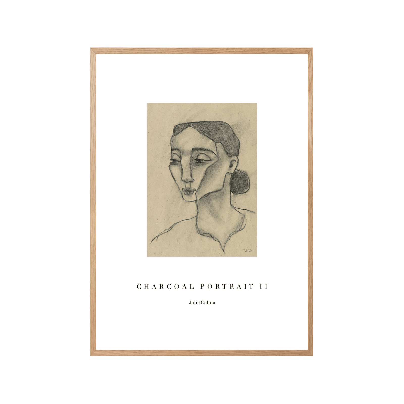 Charcoal Portrait II - Minimalistic Fine Art Print-