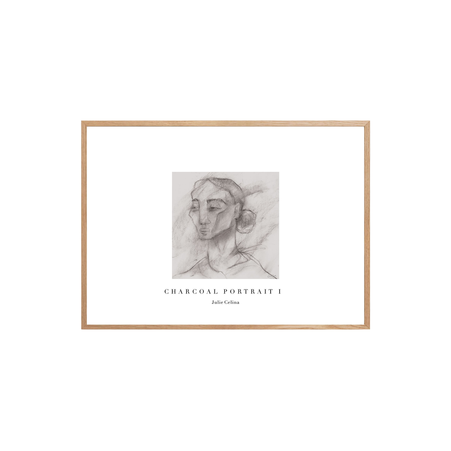 Charcoal Portrait I - Minimalistic Fine Art Print