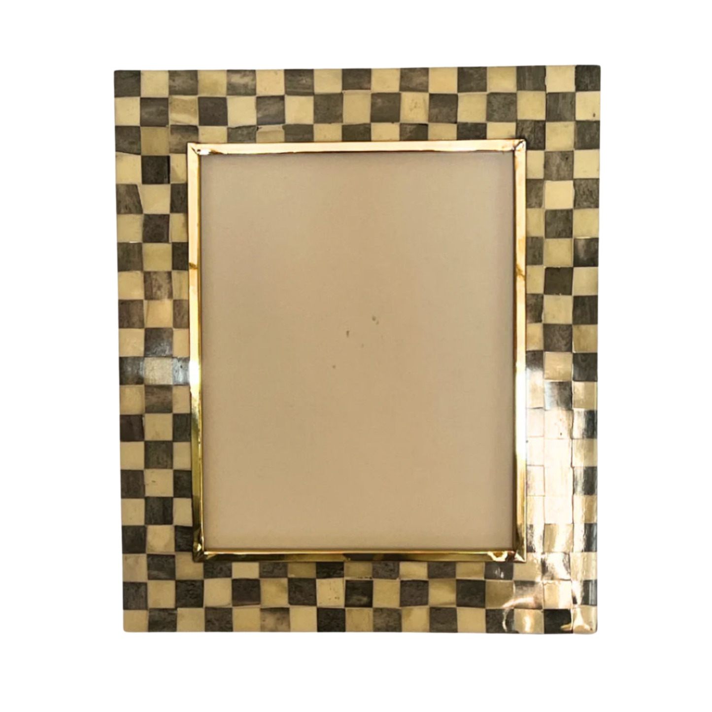 Large Photo Frame | Grey & White | Chequered