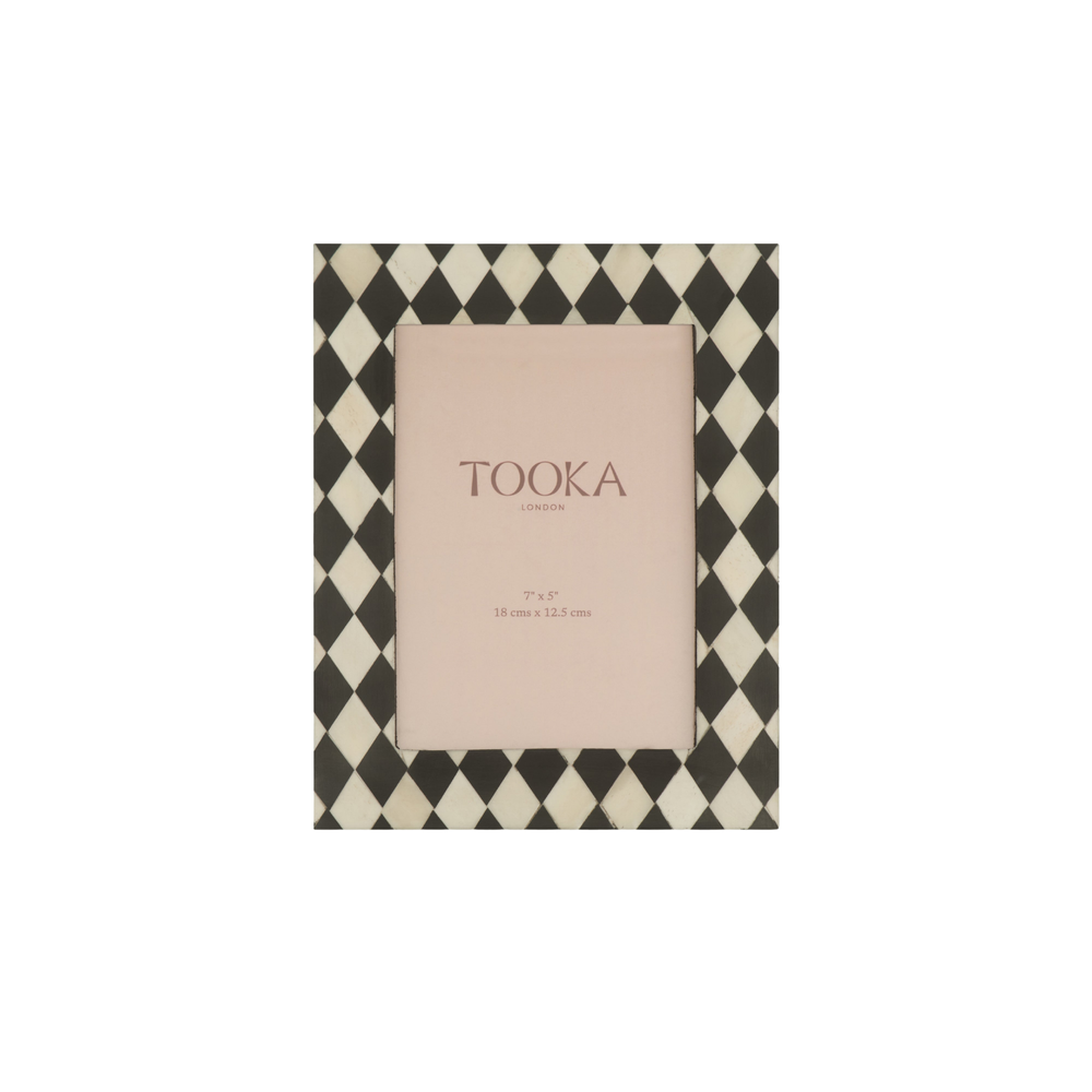 Small Photo Frame | Black & White | Harlequin