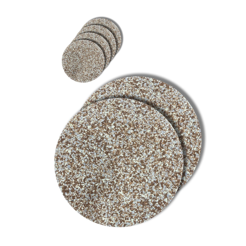 Speckled Cork Combo Set 1- Warm Grey