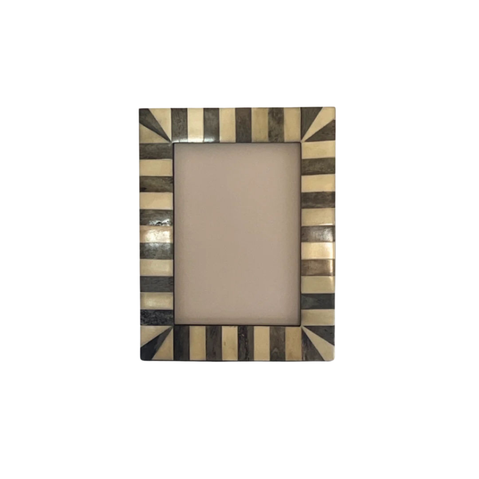 Small Photo Frame | Grey & White | Striped
