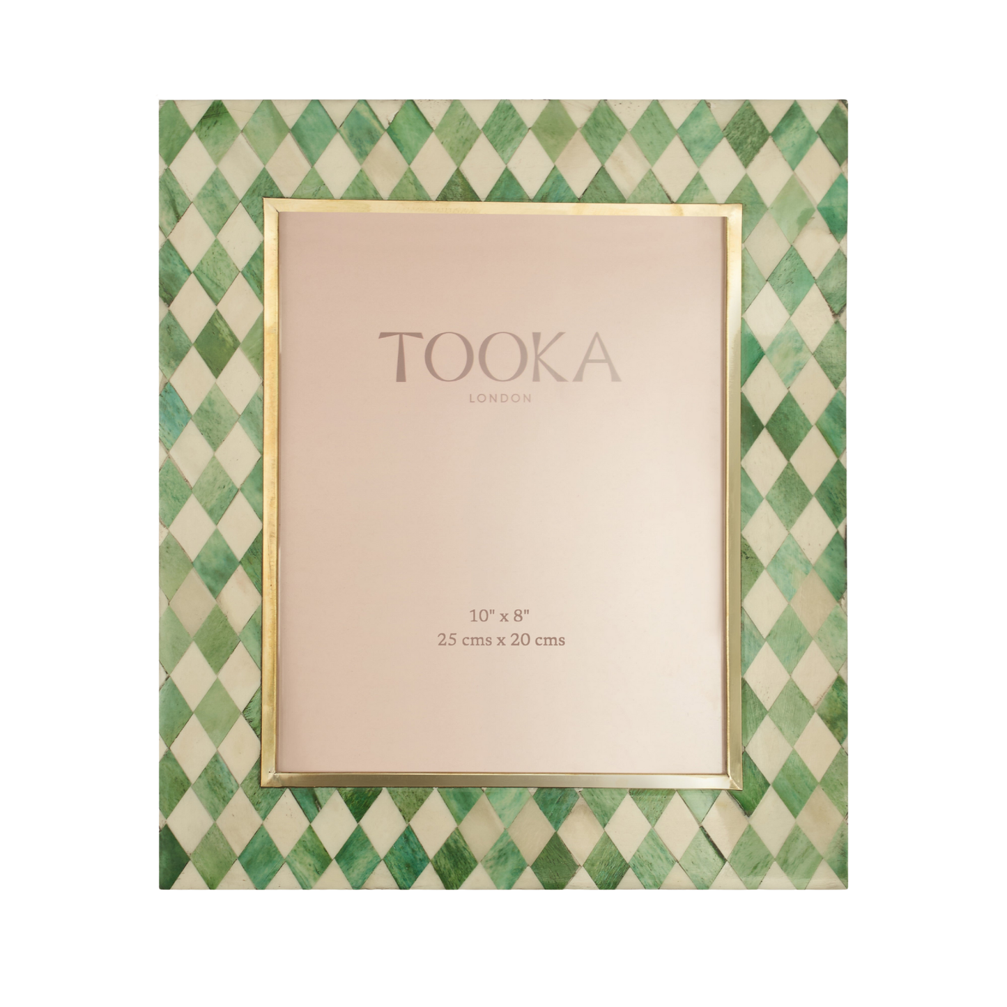 Large Photo Frame | Green & White | Harlequin