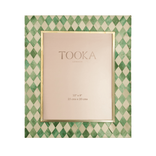 Large Photo Frame | Green & White | Harlequin