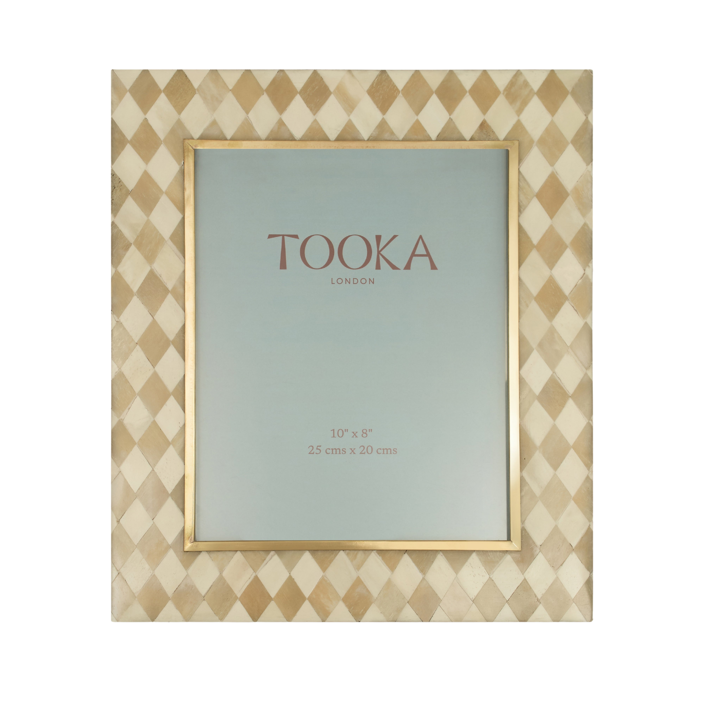 Large Photo Frame | Beige & White | Harlequin