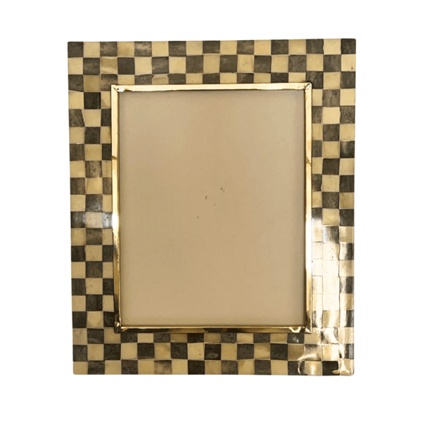 Large Photo Frame | Grey & White | Chequered