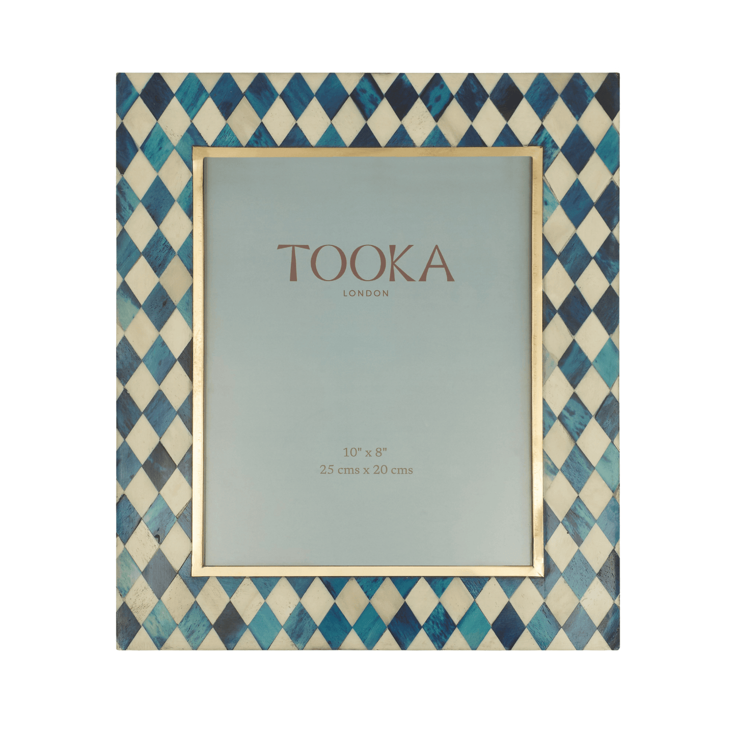 Large Photo Frame | Blue & White | Harlequin