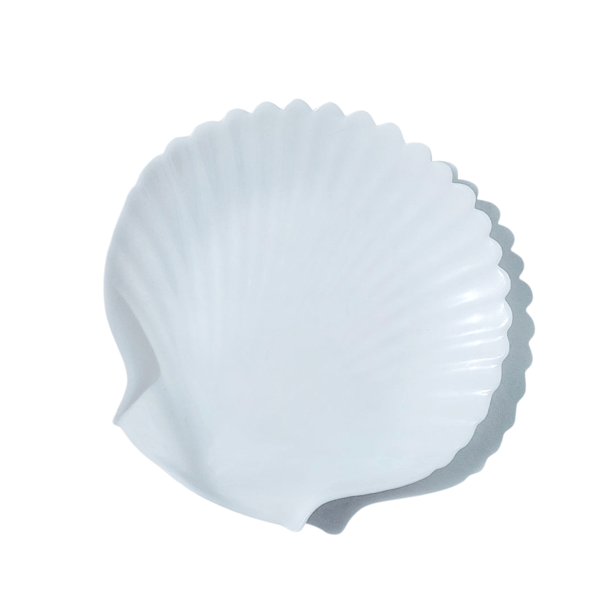 Set of Four Small Opaline Shell Plates