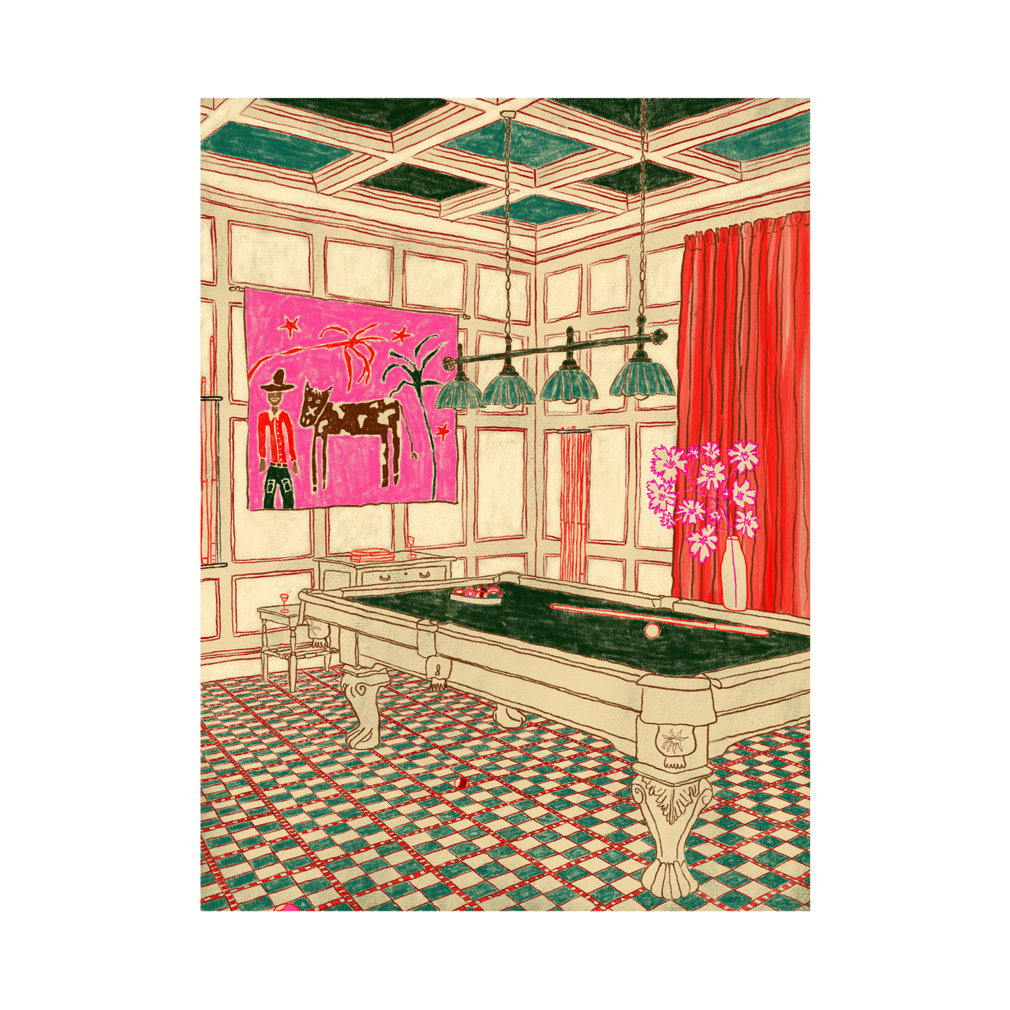 Billard & Cowboy - Limited Fine Art Print