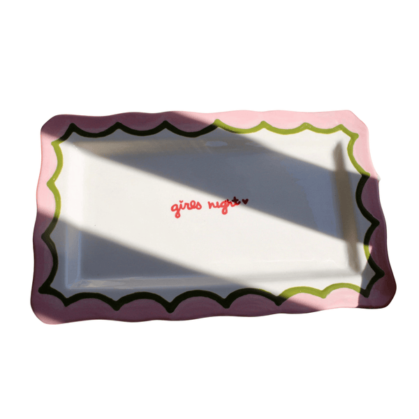 Hand-painted "girls night” Tray